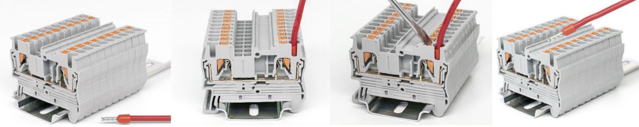 Spring quick wiring DIN rail TPS2.5-2-GY manufacturer factory